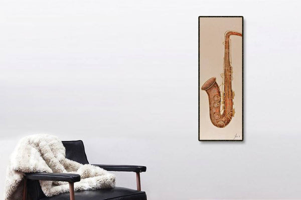 3D - Saxophone  Oil Painting
