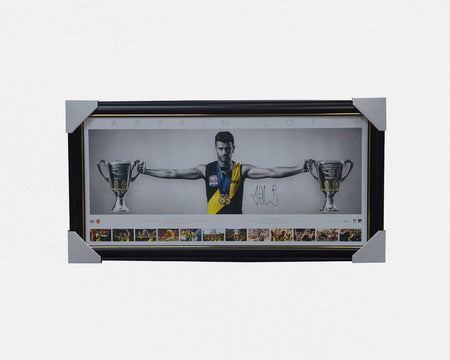 Richmond Tigers "Giant Slayers" 2019 Premiership Tribute Personally Signed by Jack Riewoldt and Tom Lynch, Framed