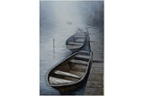 3D - Two Row Boats  Oil Painting